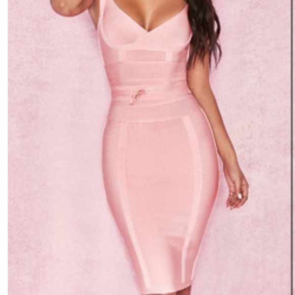 baby pink bandage dress
